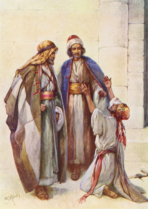 Peter and John and The Lame Man (colour litho)