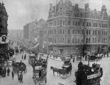 Tottenham Court Road Corner (b/w photo)