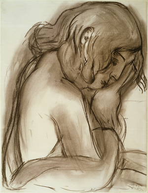 Portrait of Jacqueline Duheme, 1944 (black chalk on paper)