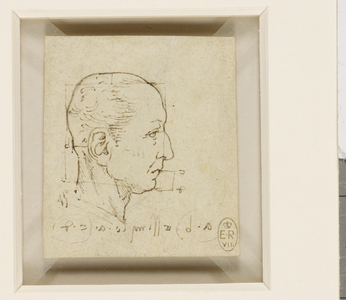 Man's head in profile, c.1490 (pen and ink on paper)