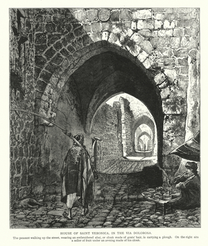 House of Saint Veronica, in the Via Dolorosa (engraving)