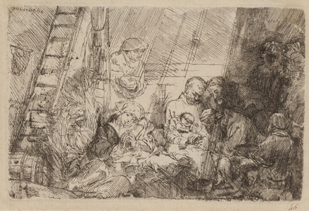 The Circumcision in the Stable, 1654 (etching)