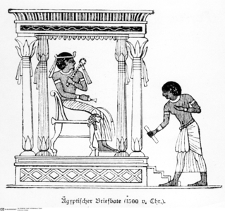 Historical postman (b/w photo)