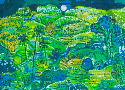 Tropical moon, 1993, (oil on canvas)