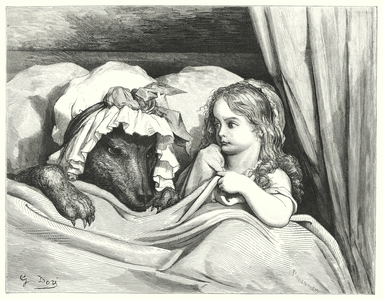 Le Petit Chaperon Rouge; Little Red Riding Hood (engraving)