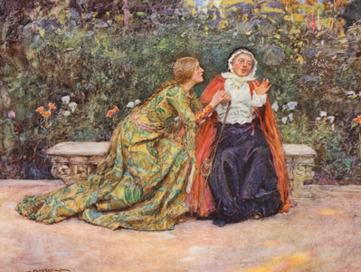 Shakespeare's Romeo and Juliet: Act II, Scene V (colour litho)