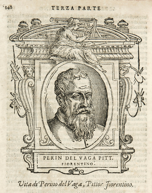 Milan, Braidense Library, Vite de piv excellent, Giorgio Vasari 1568, Perin del Vaga