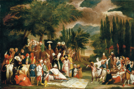 The hunting party of Sultan Ahmed III (oil on canvas)
