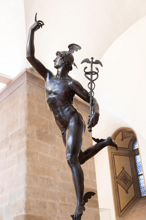 Florence, Italy - Circa June 2021: Flying Mercury by Giambologna, 1580. This is his..., 2021 (photo)