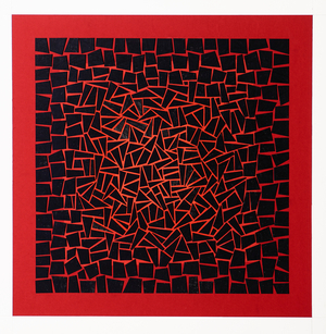 Box of Anxiety, 2017 (crayon and coloured paper on card)