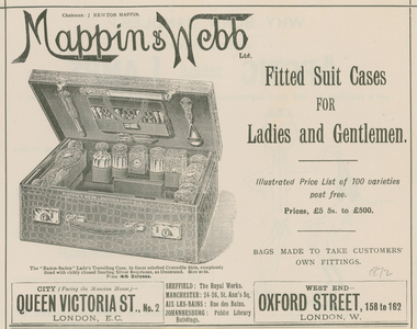 Advert for Mappin & Webb Ltd (engraving)