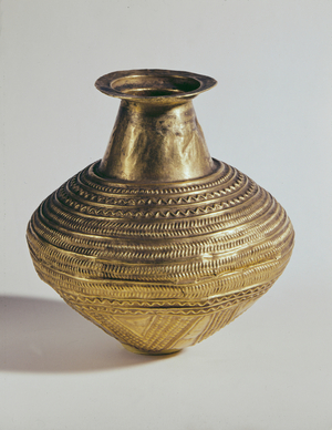 Gold vessel, imported to Denmark