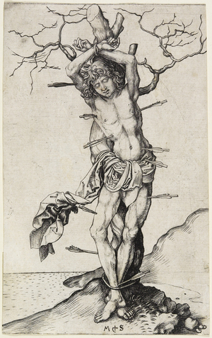 Saint Sebastian, c.1480-1490 (engraving)