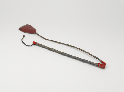 Riding whip, 1854 (leather and metal)