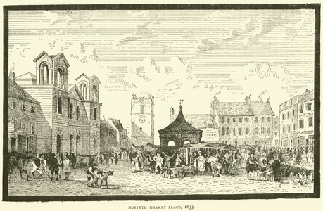 Morpeth Market Place, 1833 (engraving)