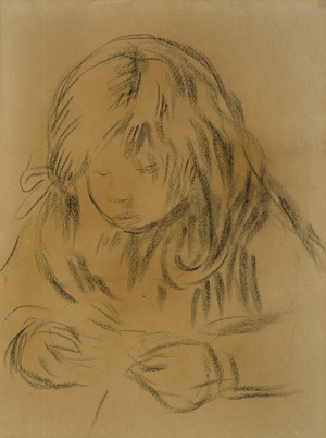 Child Sewing, 1906 (charcoal on wove paper)