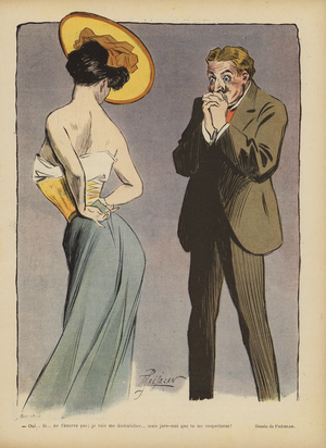 Illustration for Le Rire (colour litho)