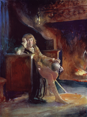 Mr George Alexander in If I were King (colour photo)