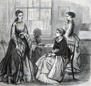 Repairing an item of clothing, 1882