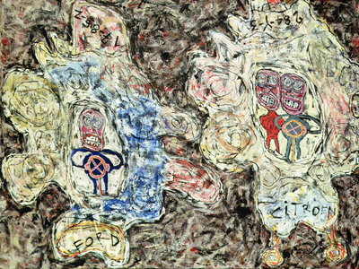 Automobile, Fleur de L'Industrie, 1961 (oil on canvas)