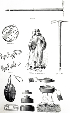 An Alpinist and his equipment