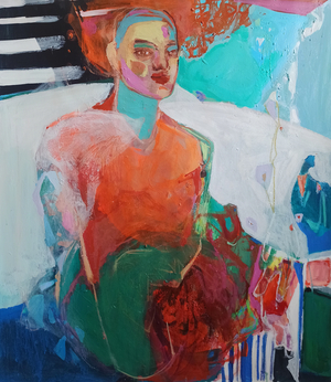 Joy, 2023 (acrylics and pastels on canvas)