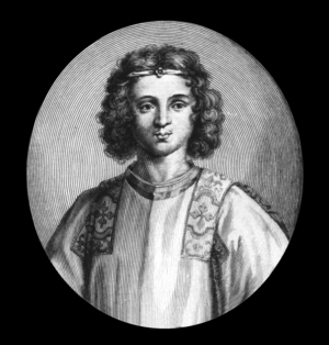 Amedee VII "the red earl" (1360-1391), earl of Savoy, engraving