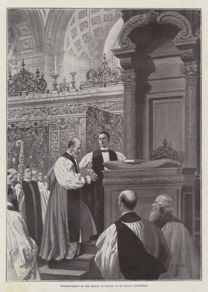 Enthronement of the Bishop of London in St Paul's Cathedral (litho)