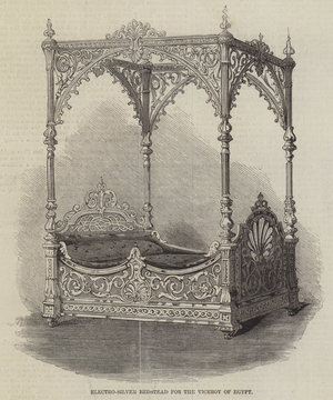 Electro-Silver Bedstead for the Viceroy of Egypt (engraving)