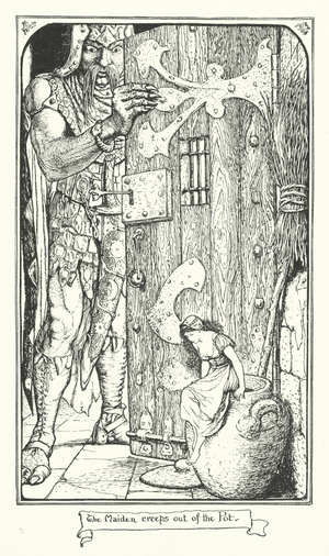 The Maiden Creeps Out of the Pot (engraving)