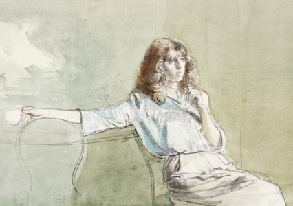 Stephanie, 1978 (pencil & watercolour on paper)
