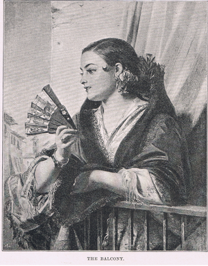The balcony, from The Magazine of Art 1893, Cassell and Company, 1893 (litho)