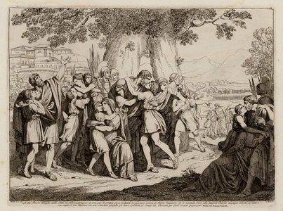Gratitude of the people of Falerii for the actions of Marcus Furius Camillus, 394 BC (etching)