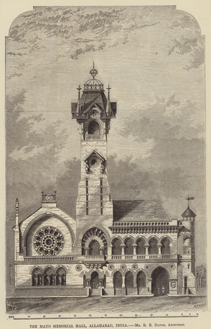 The Mayo Memorial Hall, Allahabad, India (engraving)