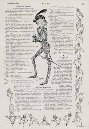 Peculiar portraits: Hamlet made up of bells (engraving)