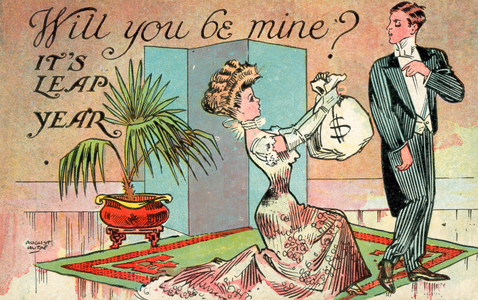 Leap Year Proposal (colour litho)