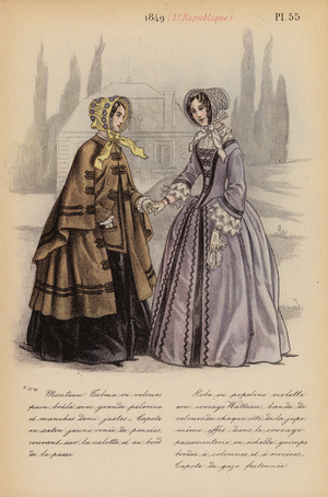 French fashion: 1849, 2e Republique (colour litho)