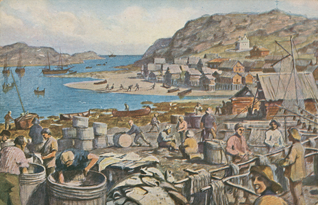 Fishing Port. (colour litho)