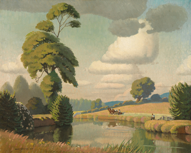 Summertime (oil on canvas) 