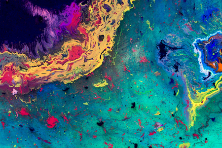 Traditional Ottoman Turkish marbling art patterns as abstract colorful background