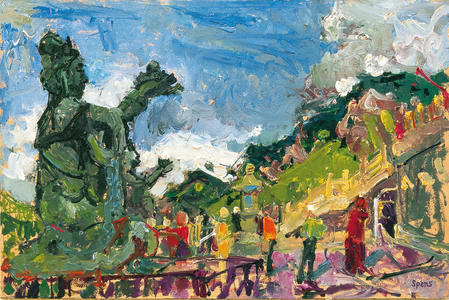 The Big Buddha, HK, 2011 (oil on board)