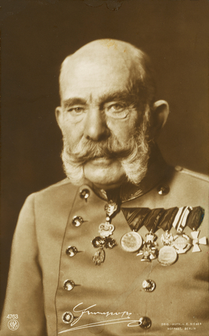 Emeror Franz Joseph I of Austria (b/w photo)