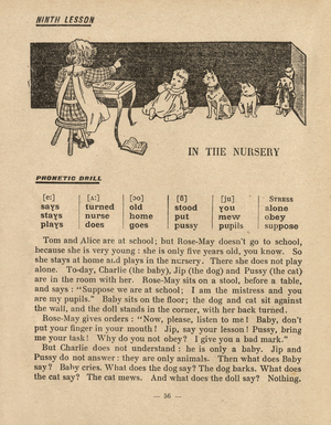 "The girl's own book" for english learning in french girls school, 1919 (print)