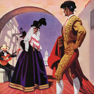 Costumes of Europe in Wool, Spain (colour litho)