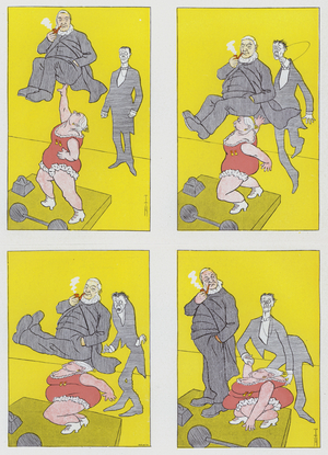 A Failed Test of Strength (colour litho)