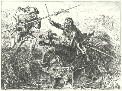 Death of Charles the Bold, Duke of Burgundy, at the Battle of Nancy, 1477 (engraving)