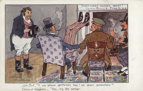 John Bull's Fireside (colour litho)