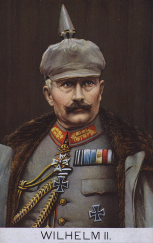 Kaiser Wilhelm II of Germany in military uniform (colour litho)