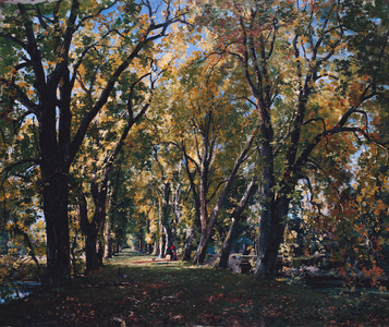 The path of the chestnut trees at the Château de Saint-Loup sur Thouet. 1883 (oil on canvas)