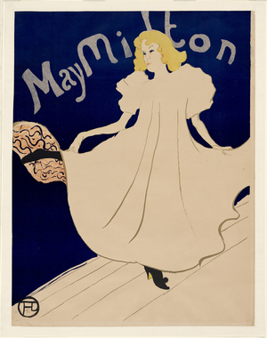 May Milton, 1895 (color litho)